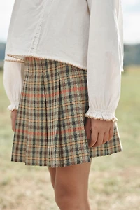 HOUNDSTOOTH WOOL BLEND SKIRT LIMITED EDITION