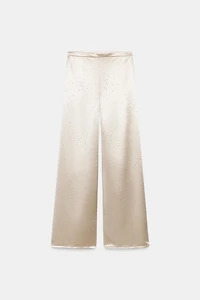 SPARKLY SATIN EFFECT PANTS