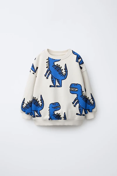 DINOSAUR PRINT SWEATSHIRT