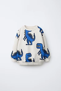 DINOSAUR PRINT SWEATSHIRT