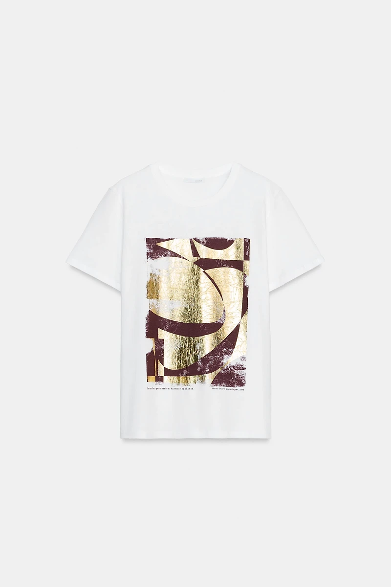 METALLIC SHORT SLEEVE T-SHIRT