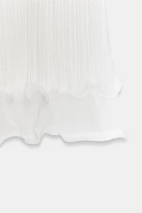 DOUBLE-LAYER KNIT MIDI SKIRT