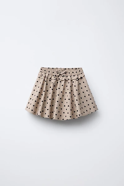 JUPE-SHORT IMPRIMÉE FLOQUÉE