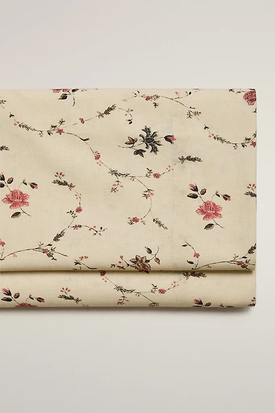 COTTON LINEN FLORAL FLAT SHEET | KATHARINE POLE