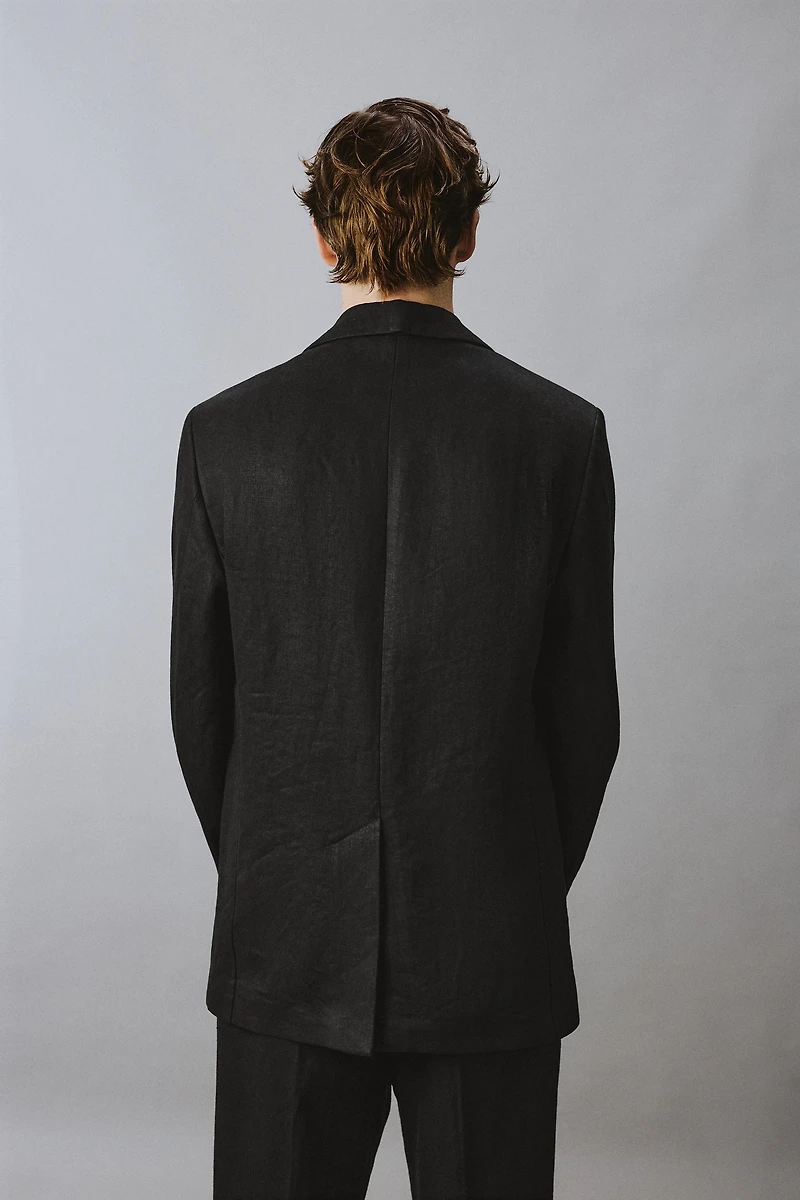 VESTE DE COSTUME TWILL 100% LIN AARON LEVINE X ZARA
