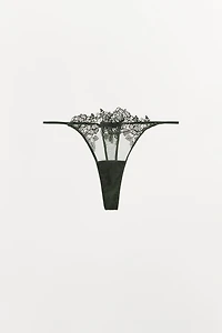 MESH LACE THONG