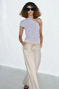 ASYMMETRIC DRAPED BODYSUIT