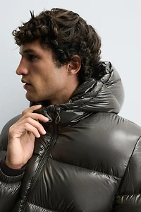 100% FEATHER WATER REPELLENT PUFFER JACKET