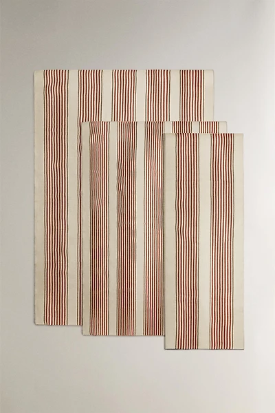 TAPIS JUTE ET COTON RAYURES