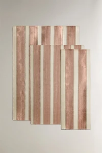 TAPIS JUTE ET COTON RAYURES