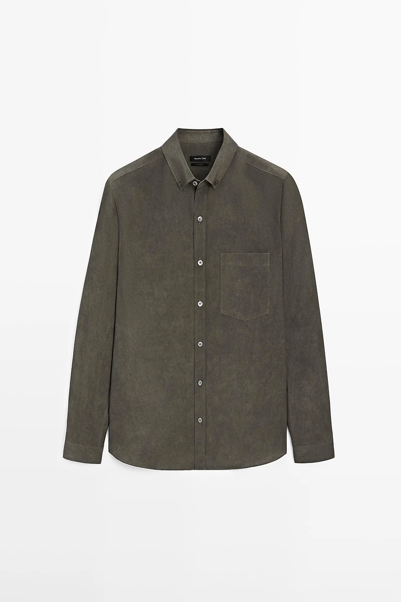 Flowing regular fit shirt with pocket