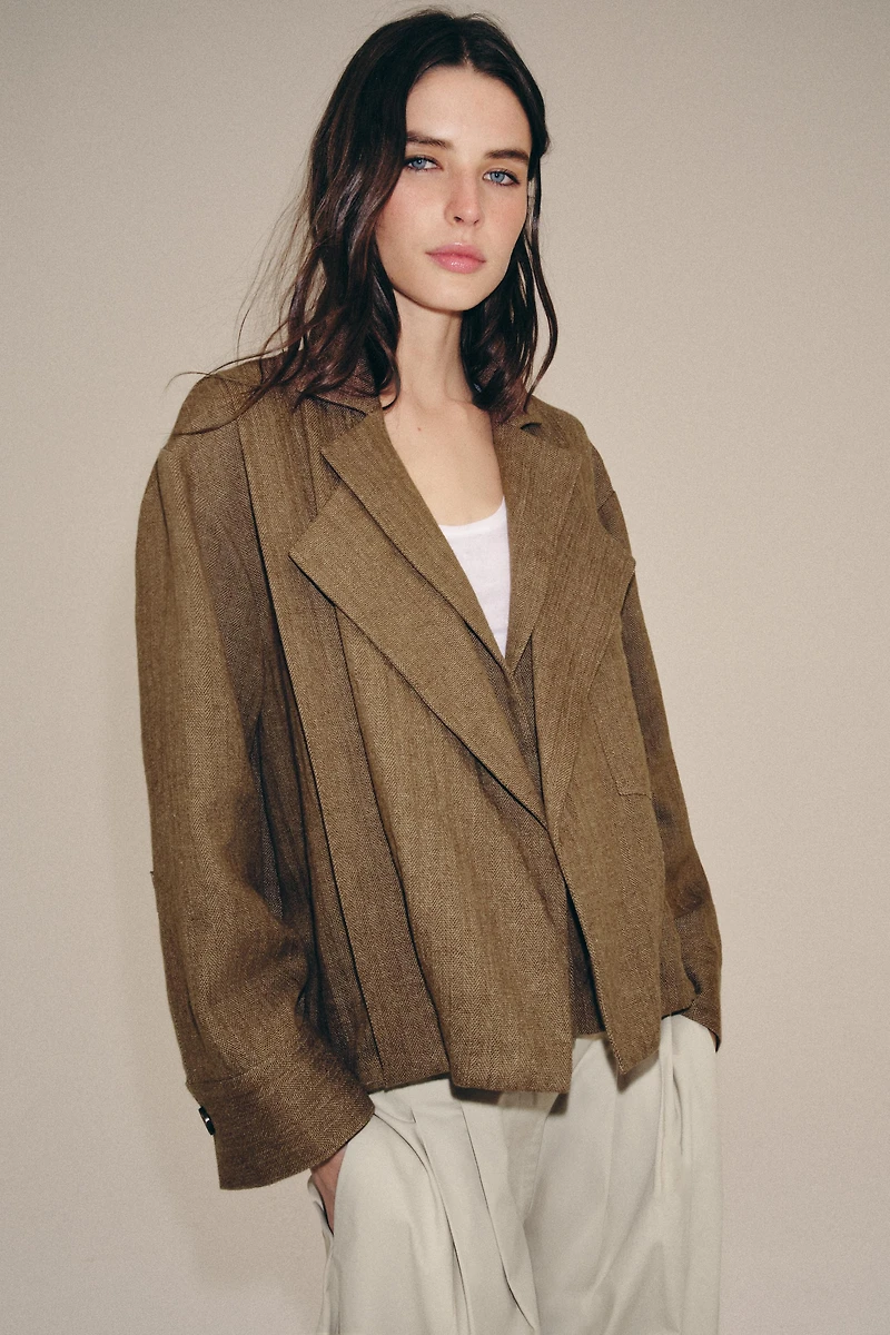 BLOUSON BOMBER LIN POCHE ZW COLLECTION
