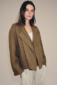 BLOUSON BOMBER LIN POCHE ZW COLLECTION