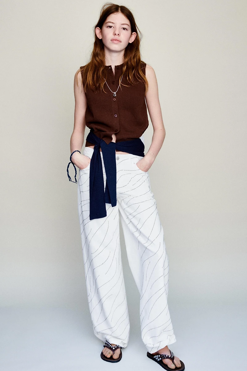 KNIT BUTTON-UP VEST