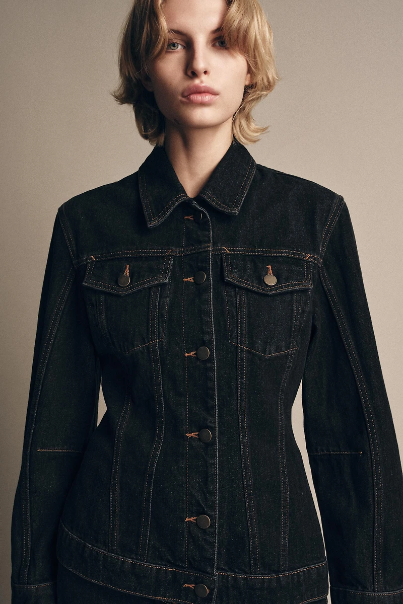 ZW COLLECTION FITTED DENIM JACKET