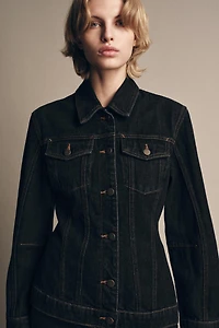 ZW COLLECTION FITTED DENIM JACKET