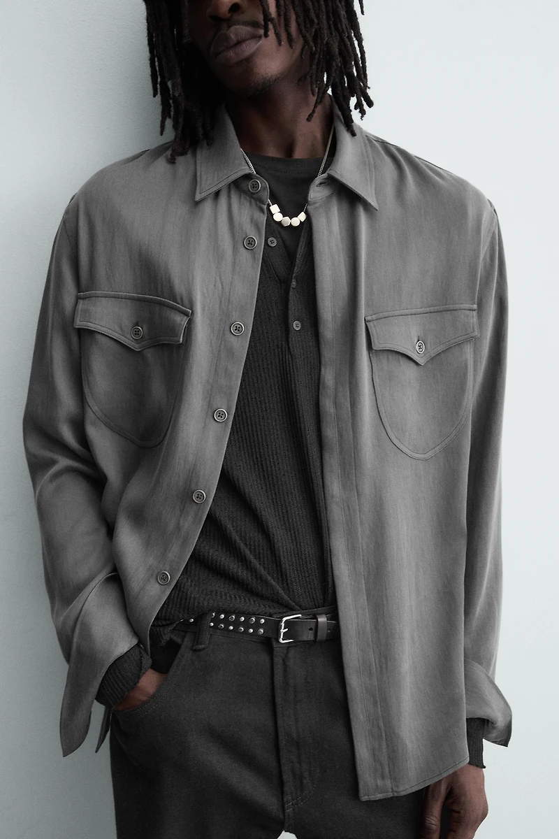 CHEMISE FLUIDE À POCHES