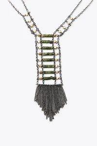 2-PACK BEADED FRINGE NECKLACES