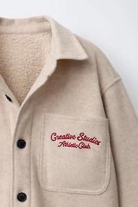 SURCHEMISE EN FLANELLE EFFET MOUTON