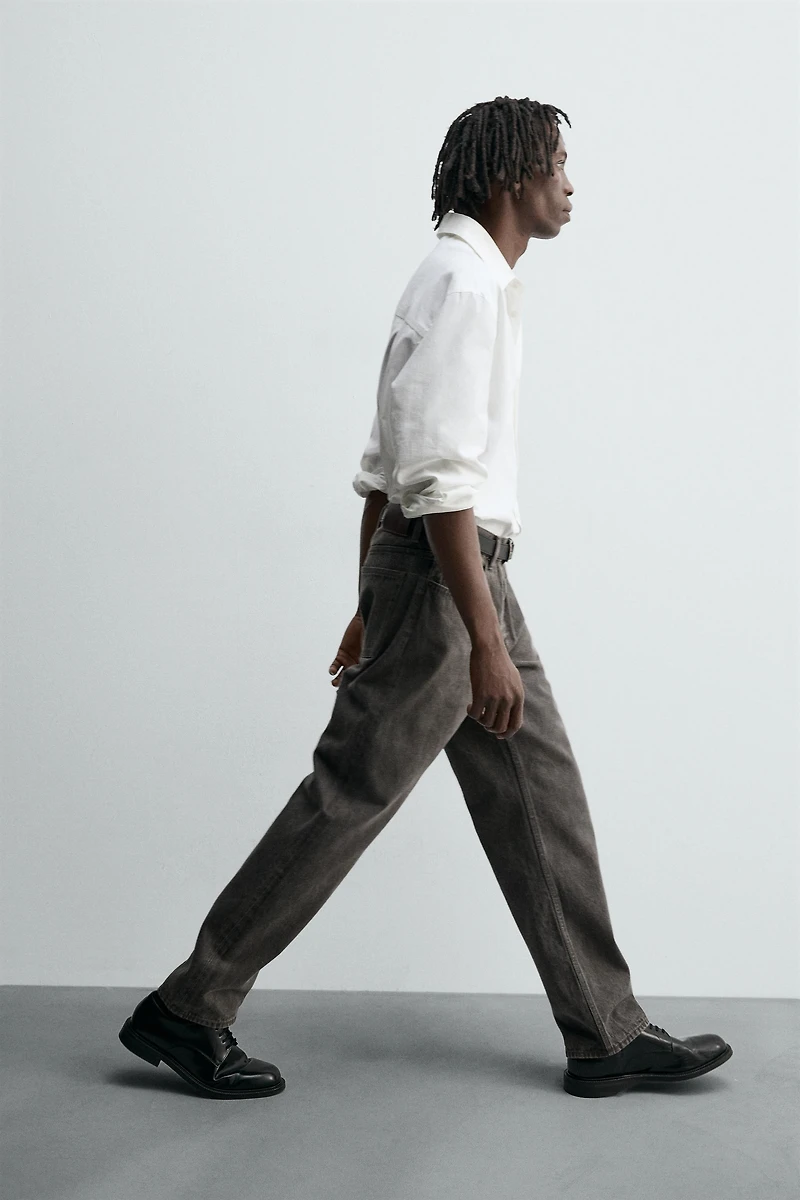 WASHED STRAIGHT FIT JEANS