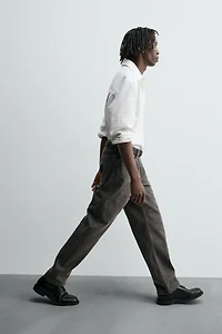 WASHED STRAIGHT FIT JEANS