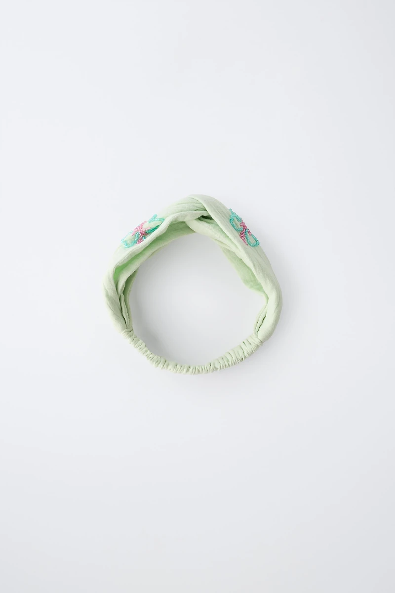 HIBISCUS BEADED HEADBAND