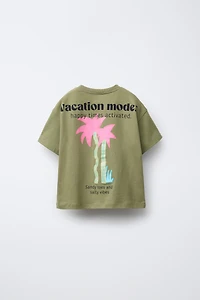 PALM TREE PRINT T-SHIRT