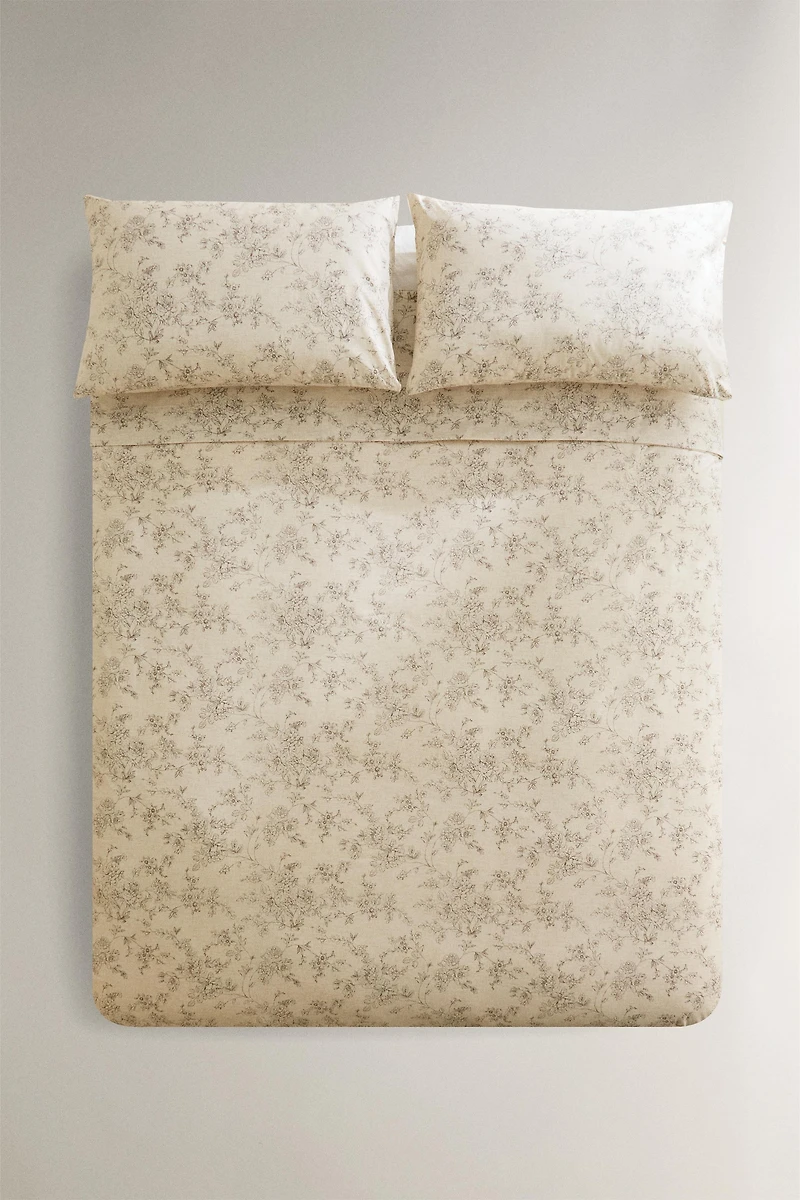FLORAL PRINT DUVET COVER