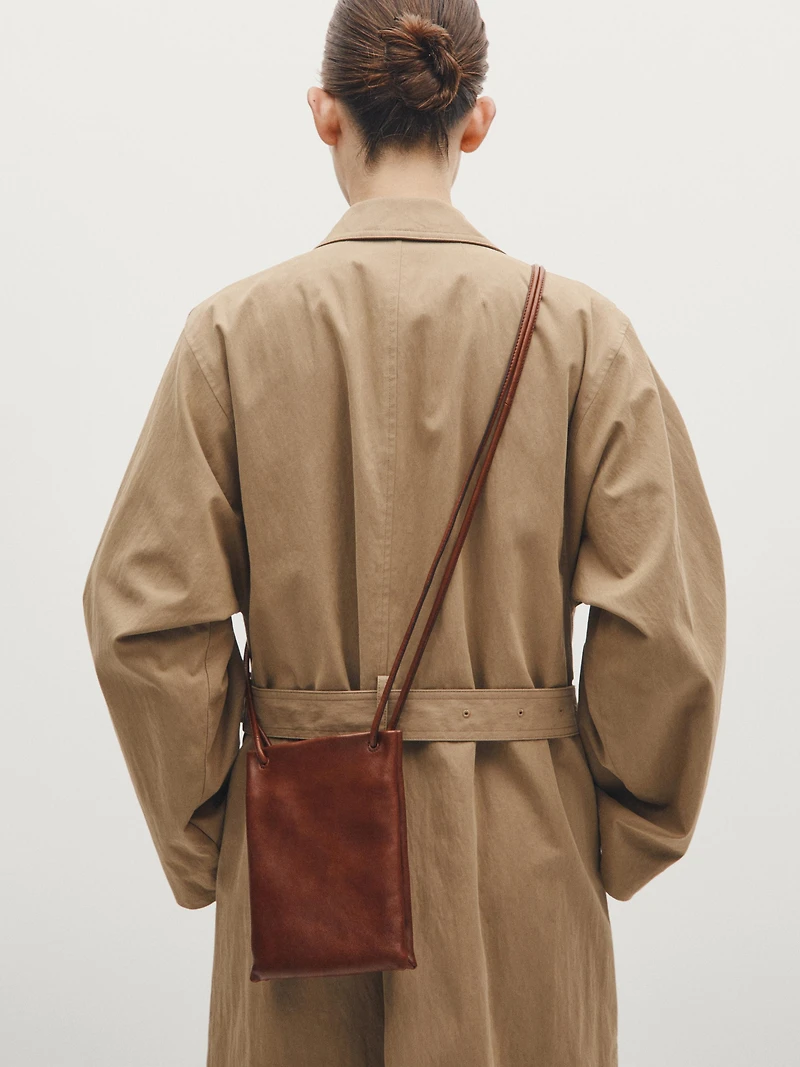 Nappa leather crossbody bag