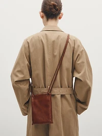 Nappa leather crossbody bag