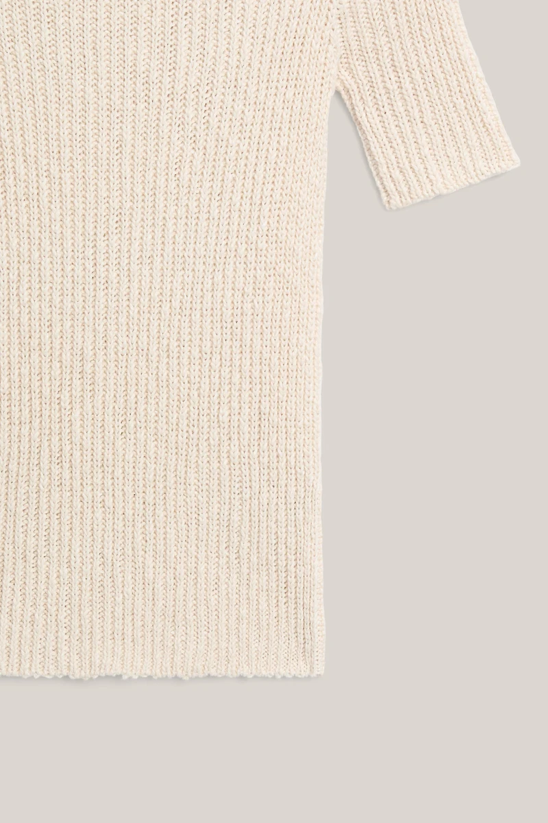 Linen blend textured knit sweater - LIMITED EDITION