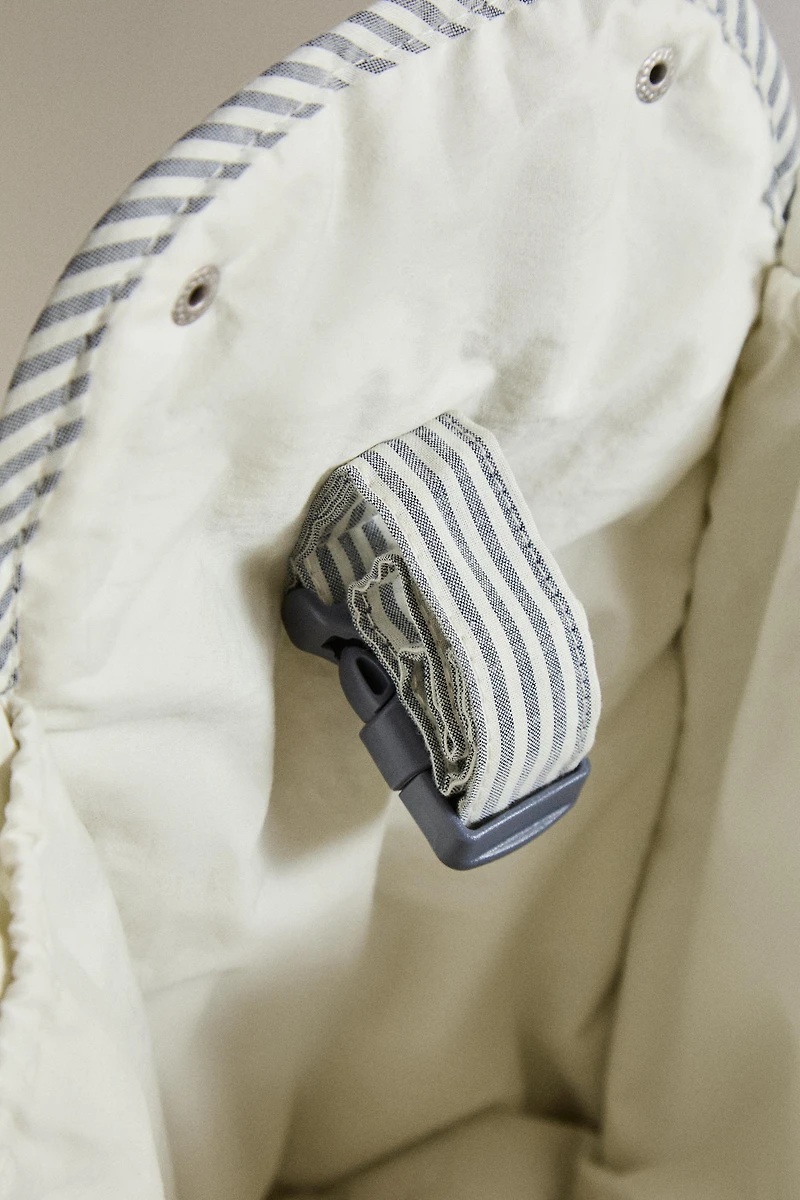 STRIPED COTTON DIAPER BAG