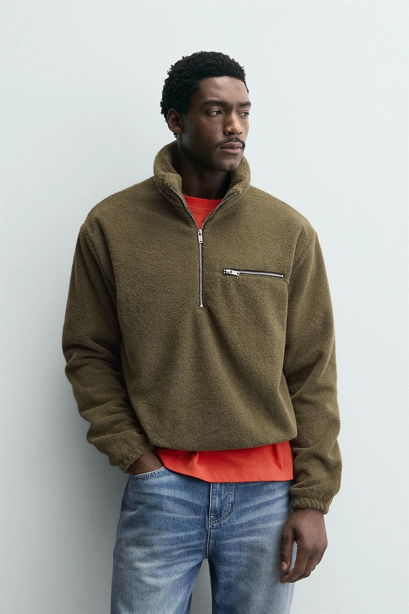 FLEECE QUARTER-ZIP SWEATSHIRT