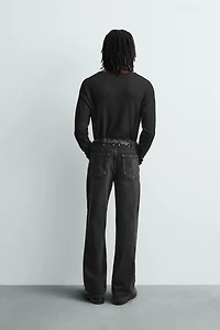 STUDDED STRAIGHT FIT JEANS