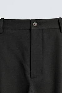 WOOL BLEND PLEATED PANTS