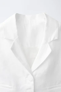CROPPED 100% LINEN BLAZER