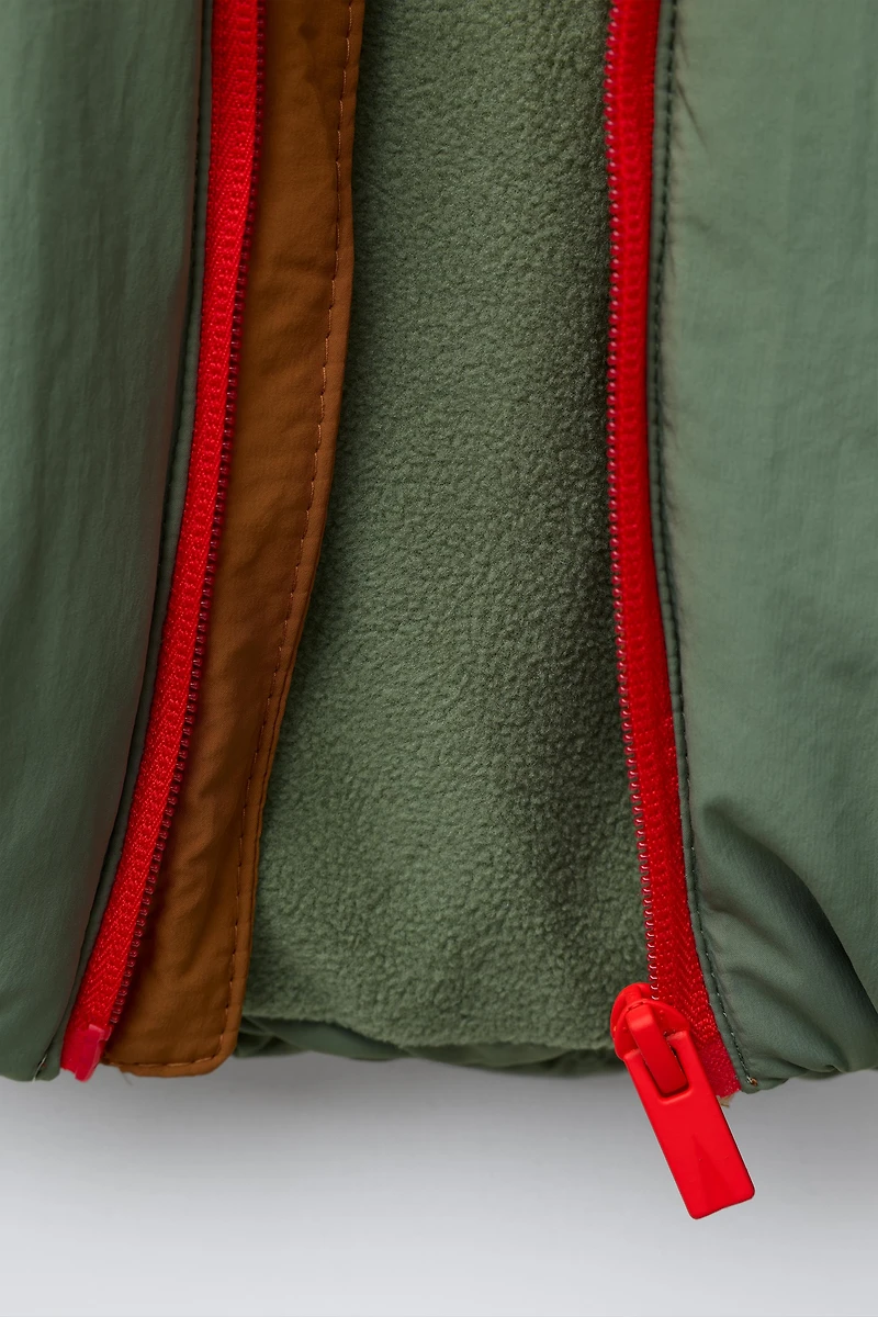 COLOR BLOCK WATER REPELLENT PUFFER JACKET