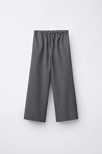 PLAID DRAWSTRING PANTS