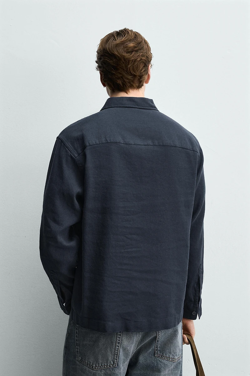 COTTON-LINEN POLO SHIRT