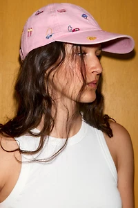 CASQUETTE 100% COTON BRODERIES CONTRASTÉES