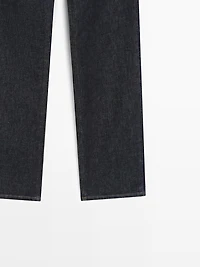 High-waist straight-leg jeans