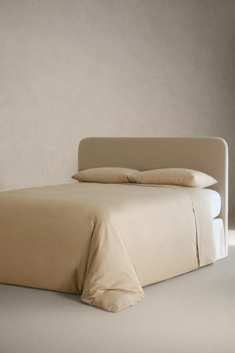 SATEEN DUVET COVER WITH PRINTED TEXTURE