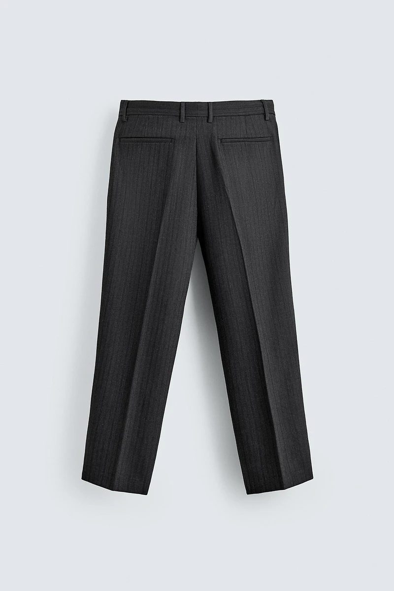 PANTALON EN FLANELLE À CHEVRONS