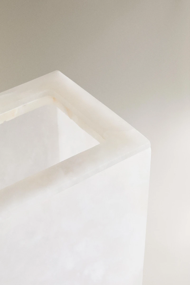ALABASTER BATHROOM TRASH CAN