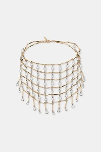 JEWELED METAL NECKLACE