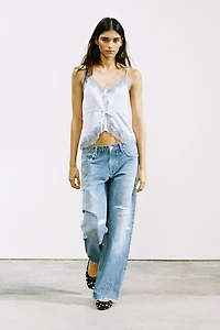 JEANS TRF BOYFRIEND CŒURS TAILLE NORMALE