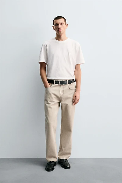 JEANS STRAIGHT FIT IMPRIMÉ DÉLAVÉ