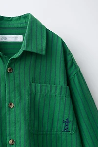 CHEMISE BRODÉE À RAYURES