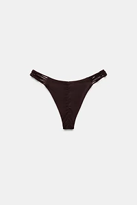 RUCHED CROCHET BIKINI BOTTOMS
