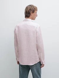 100% linen slim fit shirt